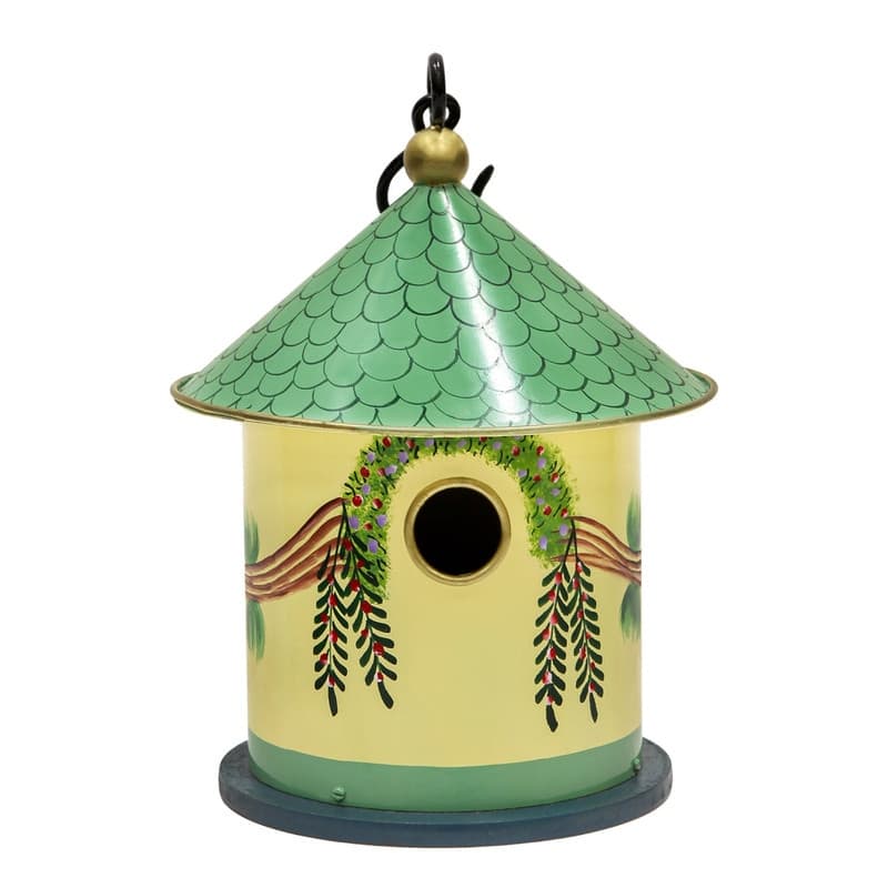 Achla Designs Bastion Cottage Birdhouse, 12 Inch Tall, Hand Painted