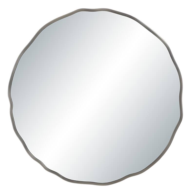 Renwil Cerro 30" H x 30" W Wall Mirror, Silver