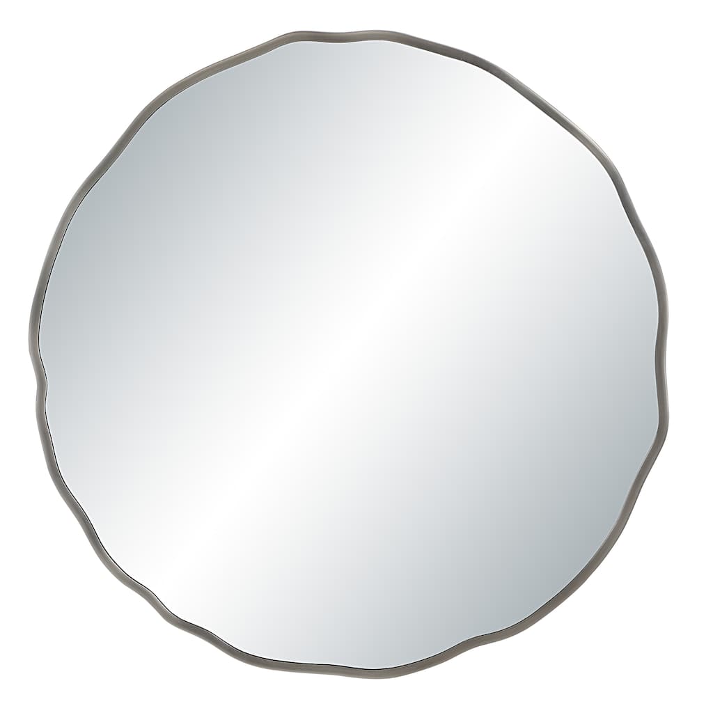 Renwil Cerro 30" H x 30" W Wall Mirror, Silver