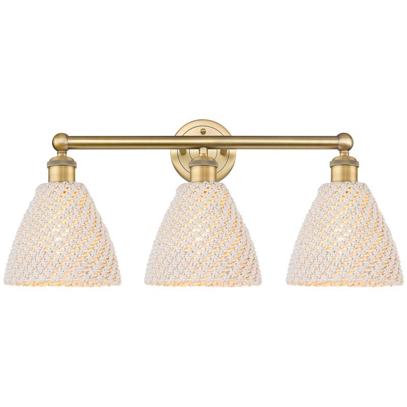 Innovations Lighting 616-3W-12-26 Bristol Natural Vanity Bristol - Brushed Brass / Natural