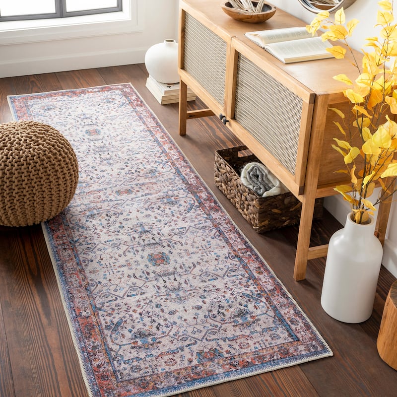 Artistic Weavers Fatimah Traditional Floral Machine Washable Area Rug