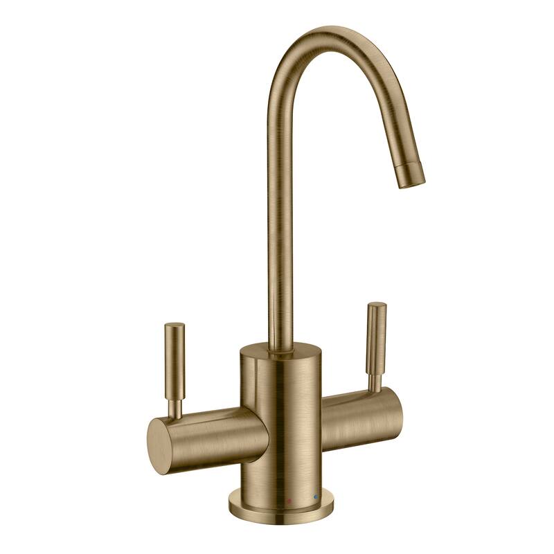 Whitehaus Forever Hot Point of Use Modern Hot and Cold Water Drinking - Antique Brass