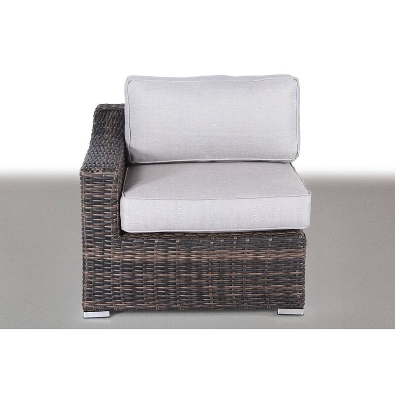 LSI 9 Piece Rattan Sectional Seating Group with Cushions