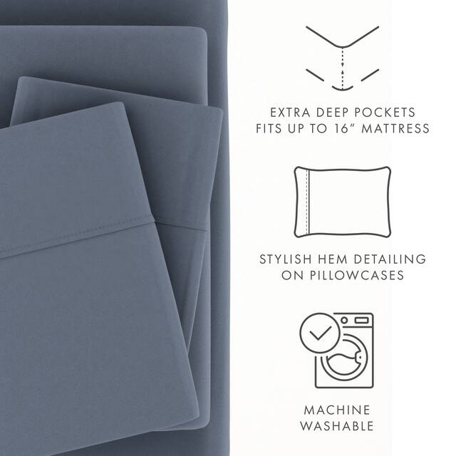 Becky Cameron Ultra-soft Deep Pocket Microfiber 4-piece Bed Sheet Set