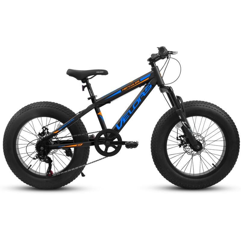 20 Inch Fat Tire Bike Adult 7 Speed Mountain Bike, Dual Disc Brakes,High Carbon Steel Frame,Front Suspension,City Commuter Bike