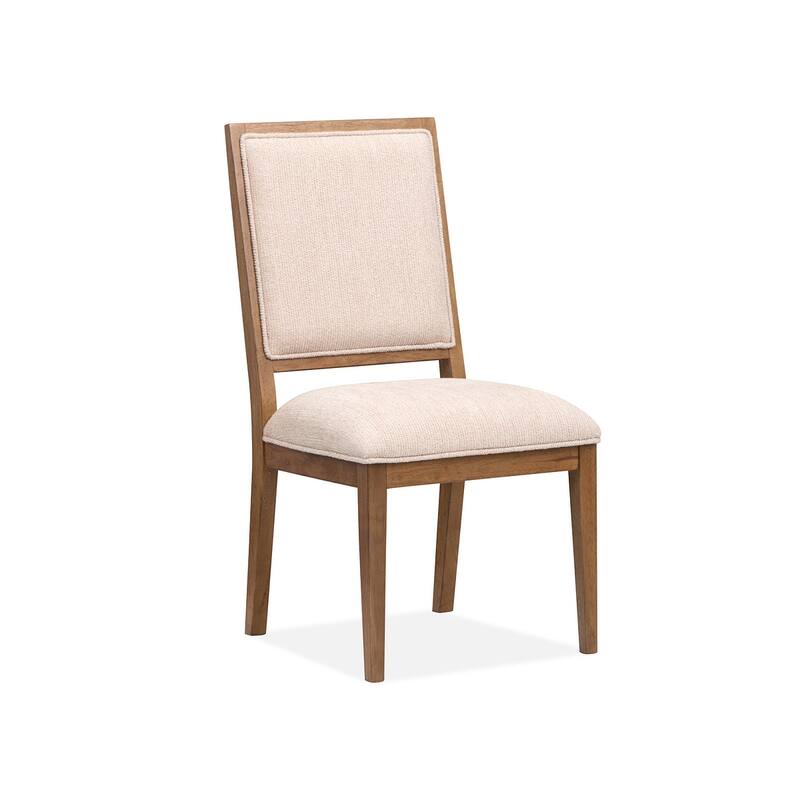 Magnussen Home Marcel Harvest Brown Upholstered Side Chair Two Pack - 20''W x 22''D x 38.63''H - 20''W x 22''D x 38.63''H - Set of 2 - Harvest Brown - Dining Height