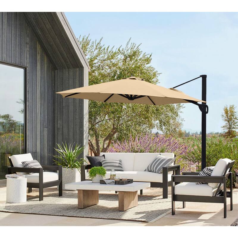 9 ft. Cantilever Patio Umbrella with Weight Base