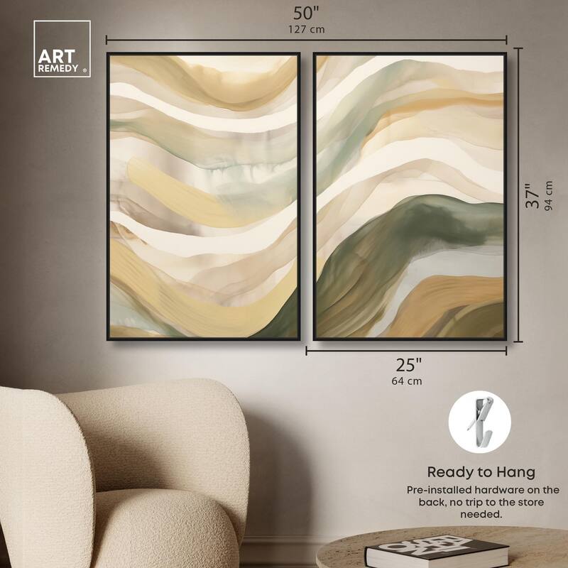 Dunes of Time I Canvas Set of 2 by Art Remedy