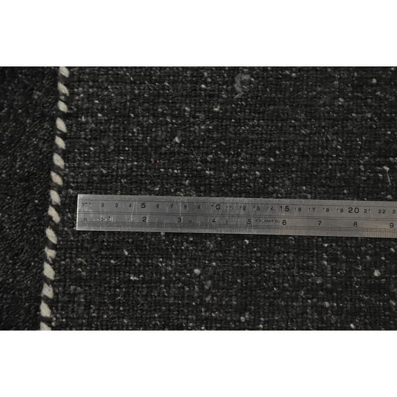Hand Knotted Oriental 100% Wool Carpet Tribal Animal Pictorial Greys & Charcoal Gabbeh Area Rug - 8' 0'' X 8' 5''