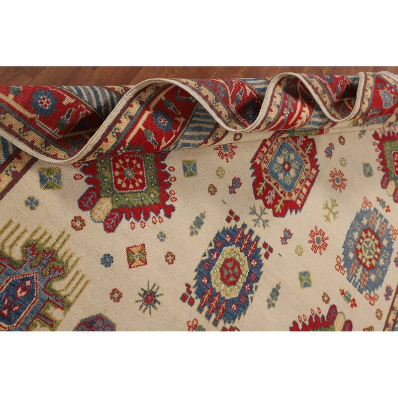 Kazak Oriental Area Rug Handmade Living Room Wool Carpet - 5'9" x 8'0"