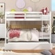 preview thumbnail 3 of 16, Full Over Full Bunk Bed With Trundle,Convertible Platform Bed for home