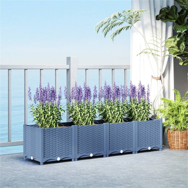 Plastic Garden Bed with Drainage Holes for Indoor and Outdoor Use