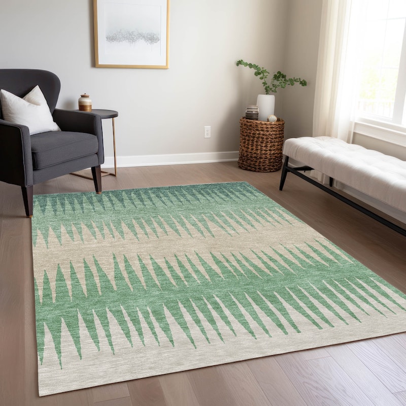 Machine Washable Indoor/ Outdoor Chantille Ombre Contemporary Rug