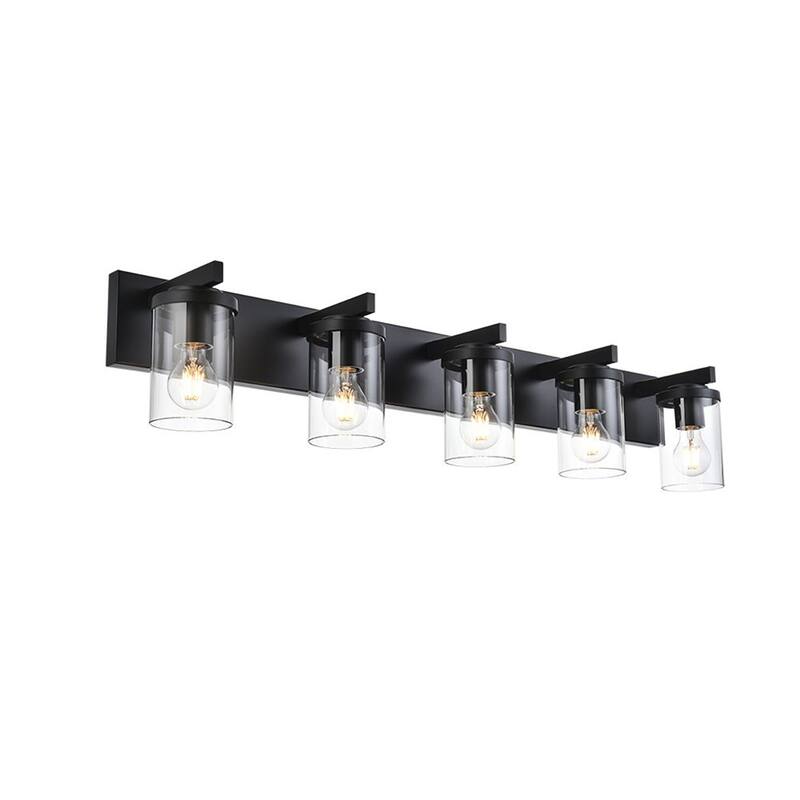 6-Light Vanity Light, Bathroom Mirror Light with Clear Glass Shade