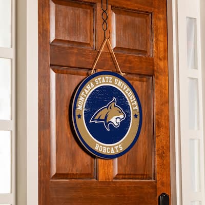 Montana State University Wooden Door Decor Wall Sign - Multi-Color