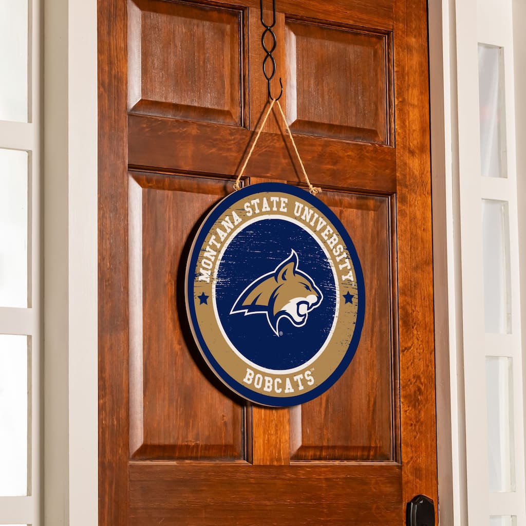 Montana State University Wooden Door Decor Wall Sign - Multi-Color