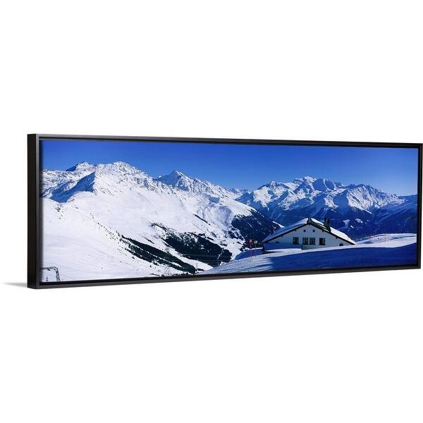 Shop Alpine Scene In Winter Switzerland Black Float Frame
