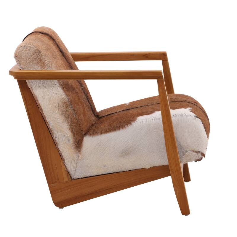 Nicole Teak Upholstered Occasional Chair