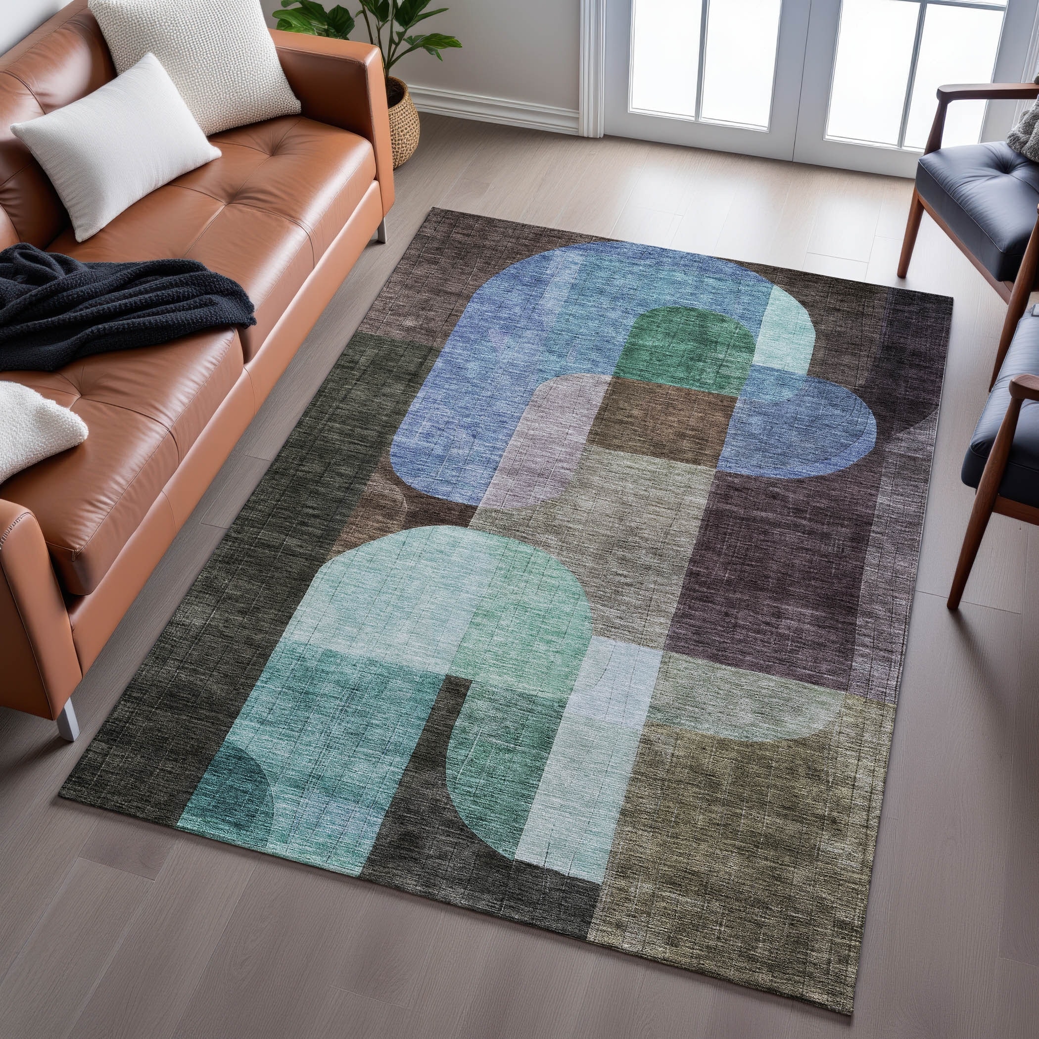 Premium Washable Super Soft Modern Retro Mayfield Rug - Overstock