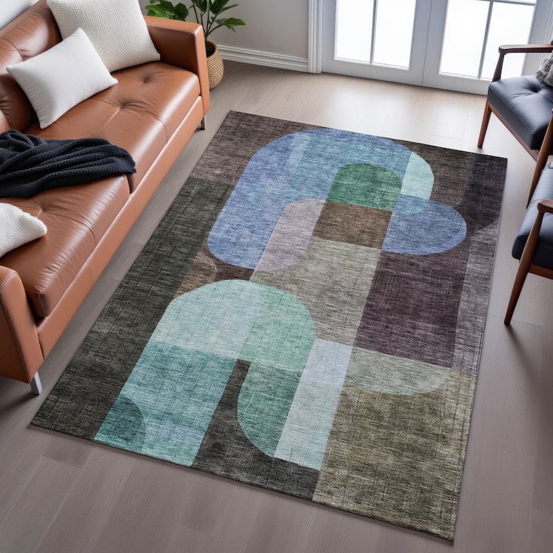 Premium Washable Super Soft Modern Retro Mayfield Rug