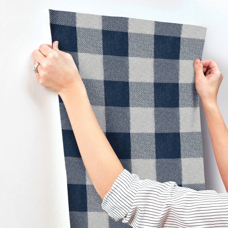 Lumberjack Navy Wallpaper