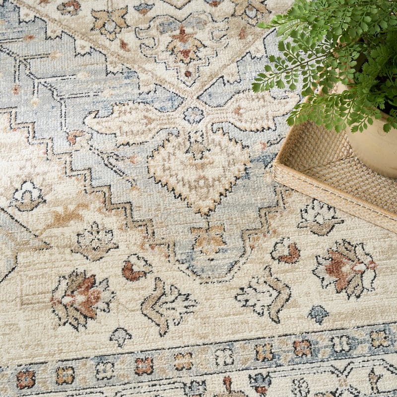 Nourison Pardis Indoor only Blue Persian Area Rug