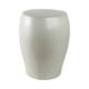 preview thumbnail 6 of 10, Garden Stool - Ceramic Minimalist Round - Ivory, 19"