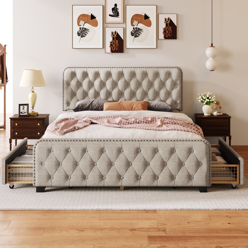 Bellvern king upholstered bed discount