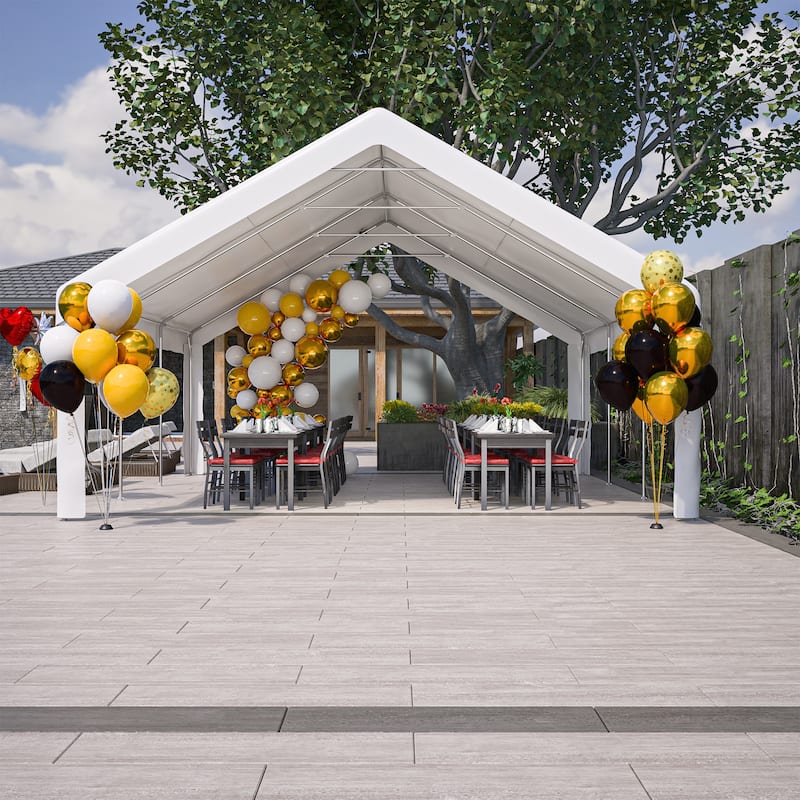GDFStudio - Amelia Spacious Outdoor Party Tent with Removable Sidewalls and Storage Bags