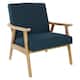 Weldon Mid-Century Fabric Upholstered Chair - Blue
