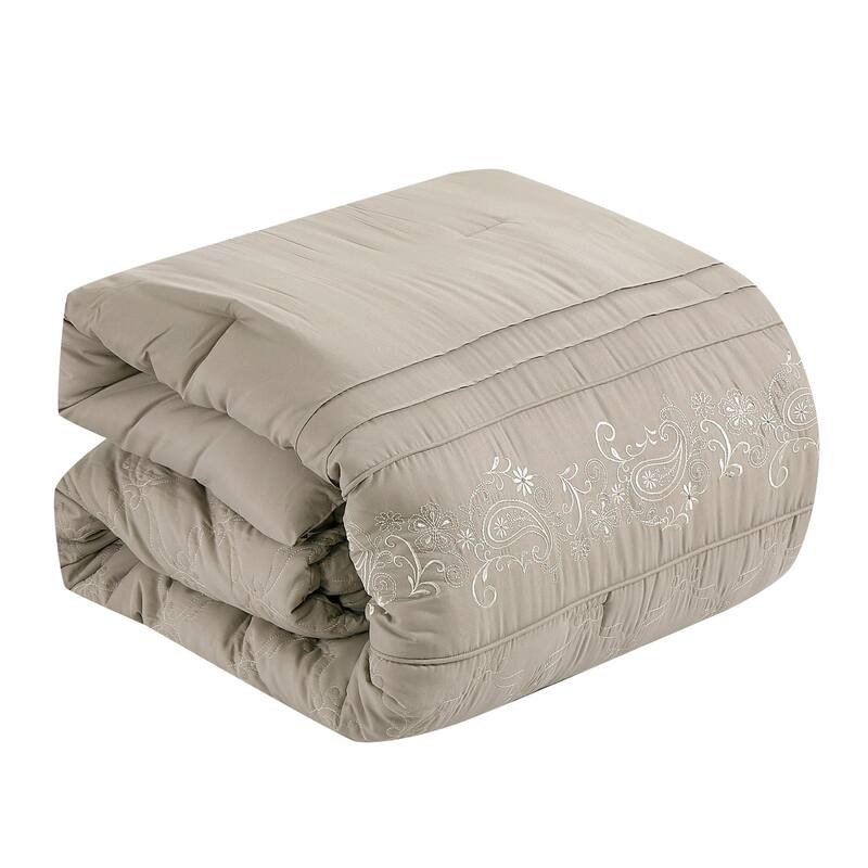 Shatex Ujana 7PC Bedding Comforter Set All-season Reversible Bed in a Bag