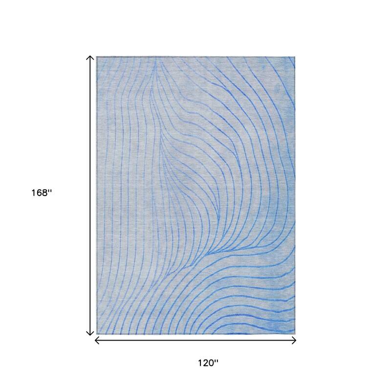 HomeRoots Abstract Transitional Rectangle Outdoor Rug