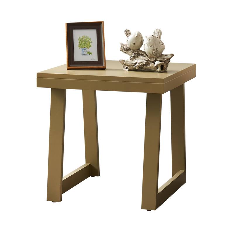 Charlie Modern Wood End Table with Open Storage Shelf - 18"L x 18"W x 18"H
