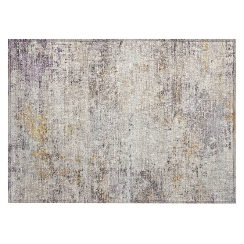 Machine Washable Indoor/ Outdoor Modern Casual Chantille Rug