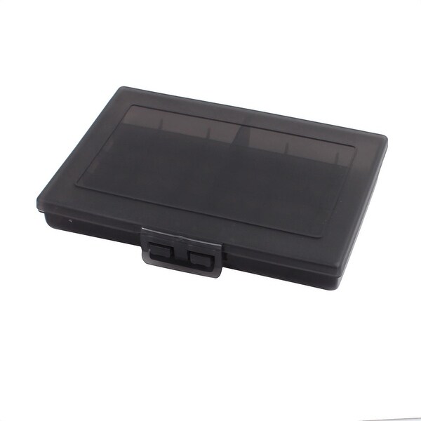 120mmx85mmx20mm Hard Plastic Battery Storage Case Holder Organizer Black