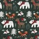 preview thumbnail 3 of 1, Festive Forest Deluxe Flannel Fitted Crib Sheet