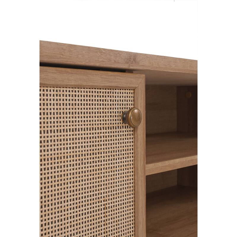 NPD Furniture Thelma KD 59.5 Inch Rattan TV Stand