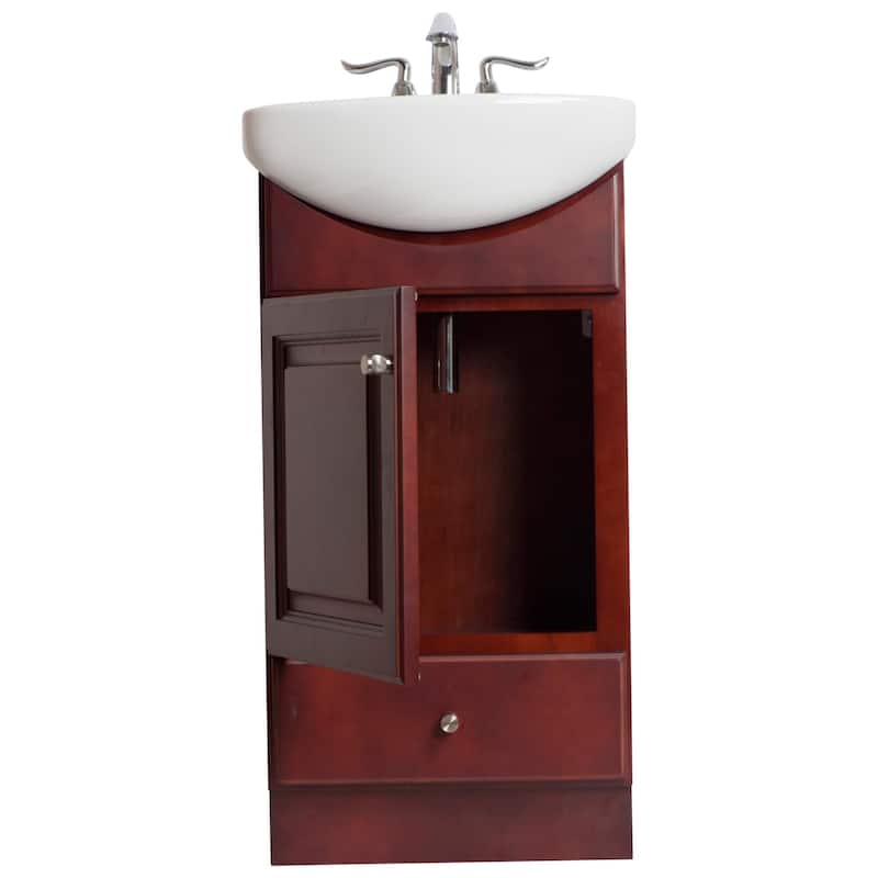 Fine Fixtures Petite 16-inch Bathroom Vanity with Vitreous China Sink Top