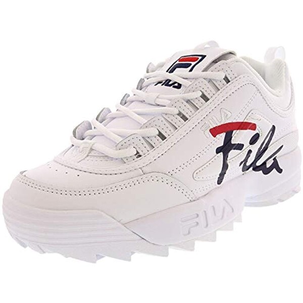 fila disruptor script silver