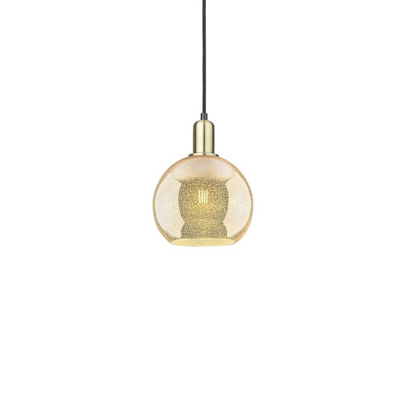 Innovations Lighting 716-1P-11-8 Athens Pendant Athens 8" Wide Mini - Black Antique Brass / Mercury