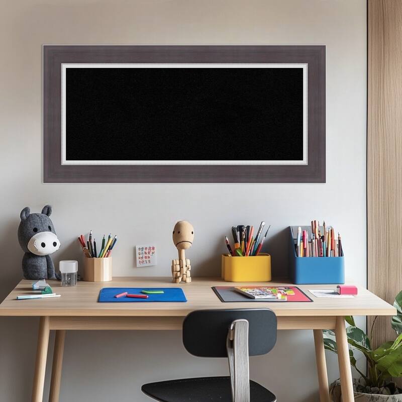 Ellie Brown Silver Framed Cork Board - Bulletin Board, Organization Board, Pin Board