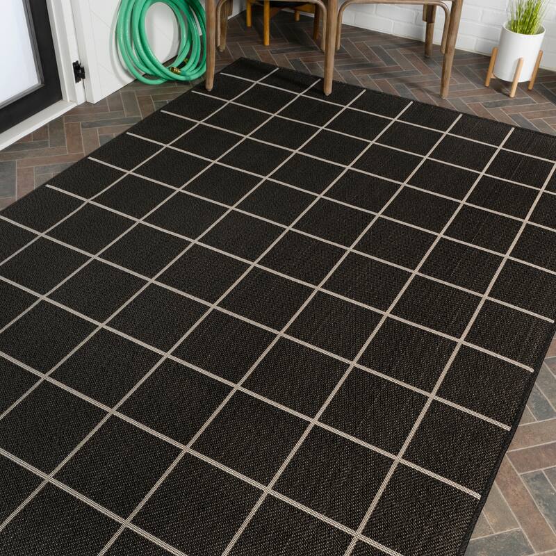 JONATHAN Y James Modern Squares Indoor/Outdoor Area Rug