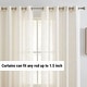 preview thumbnail 76 of 94, HLC.me Abbey Faux Linen Textured Semi Sheer Privacy Light Filtering Transparent Window Grommet Curtain Panels, Pair