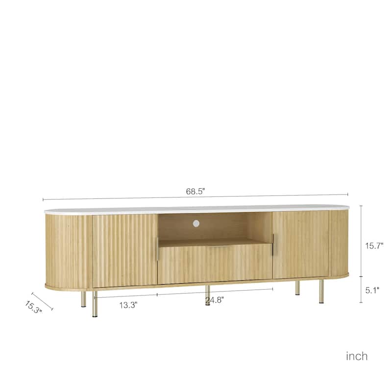 TV Cabinet Entertainment Center with Storage Doors