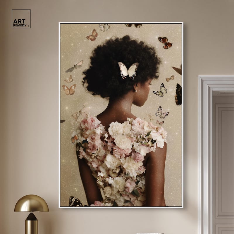 Butterfly Bloom Dress II Canvas by Art Remedy