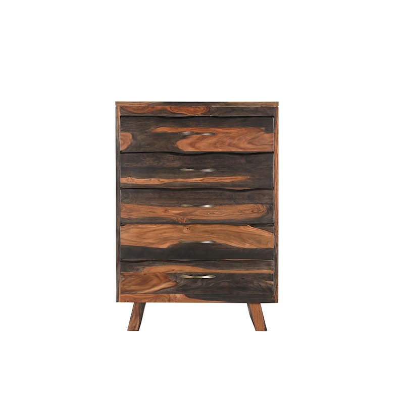 Jordan 5-drawer Live Edge Wood Chest