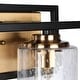 preview thumbnail 7 of 26, 2/3/4-Light Modern Black Gold Bathroom Vanity Lights Seeded Glass Wall Sconces