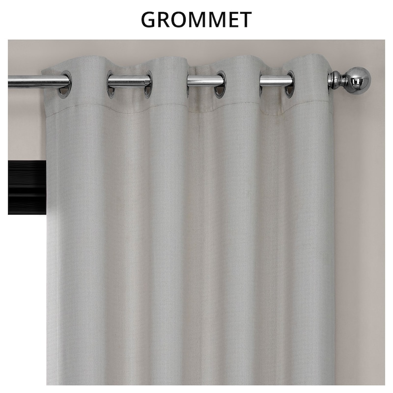 Exclusive Fabrics Grommet Textured Faux Linen Room Darkening Curtains for Bedroom & Living Room Curtains (1 Panel)