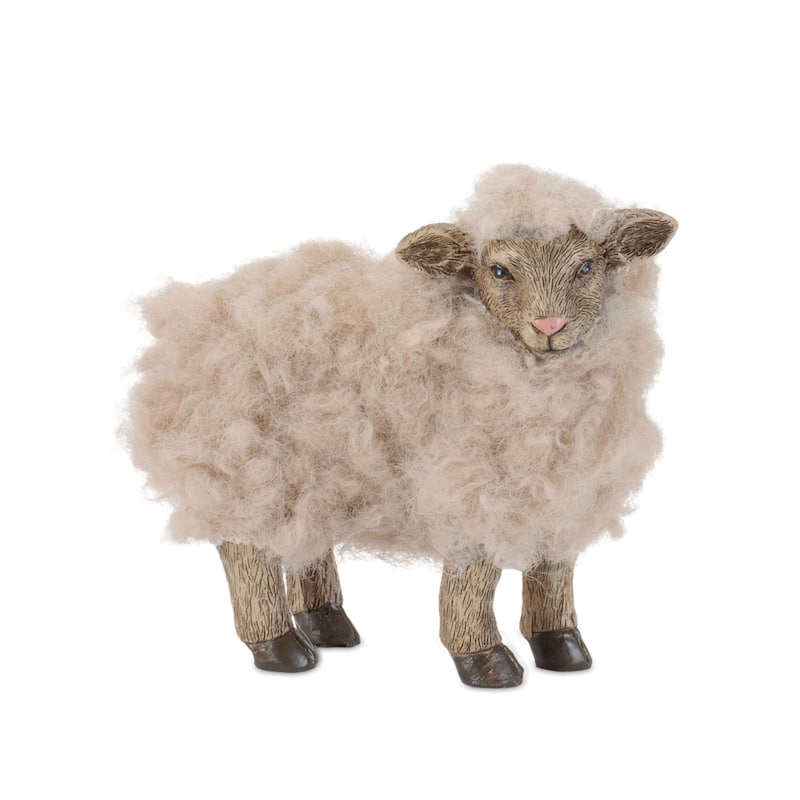 Furry Sheep Figurine (Set of 6)