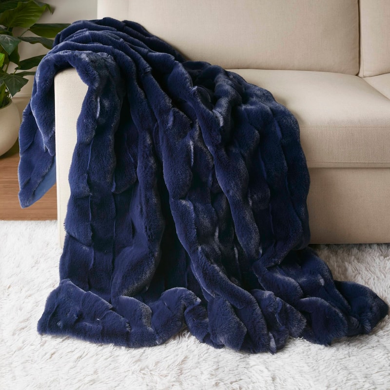 Madison Park Camille Faux Fur Throw